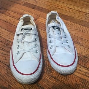Women’s white shoreline converse